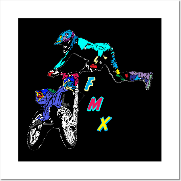 Motocross Racing T-Shirt Enduro T Shirt Supercross Brap FMX Wall Art by rickylabellevie